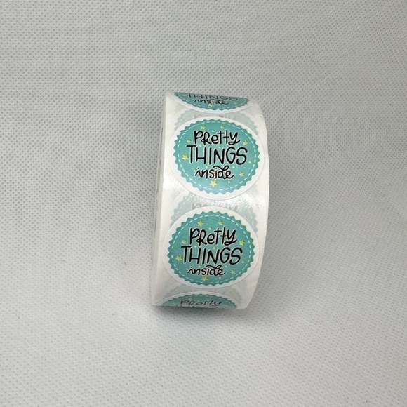 Pretty Things Inside Stickers small business 1in round | Packaging supplies - Picture 6 of 6